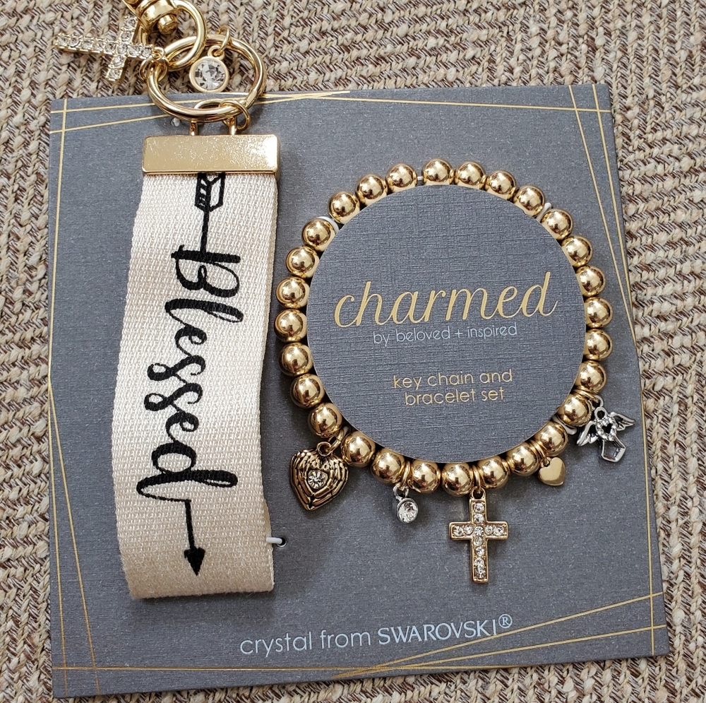 Beloved + Inspired Charmed bracelet set NWT